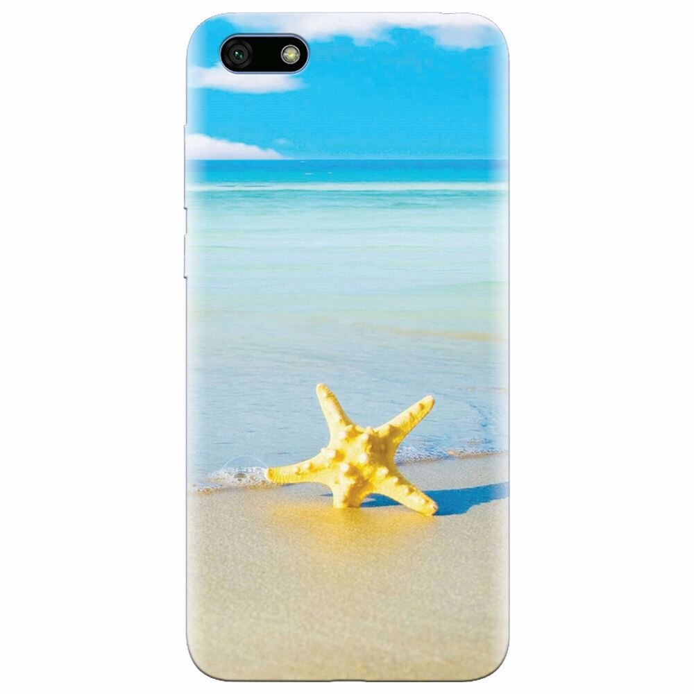 Husa silicon pentru Huawei Y5 2018, Starfish Beach