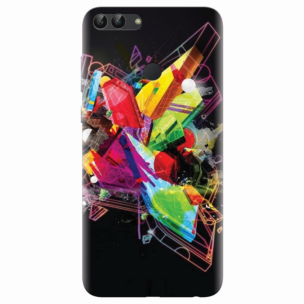 Husa silicon pentru Huawei P Smart, Abstract Shape