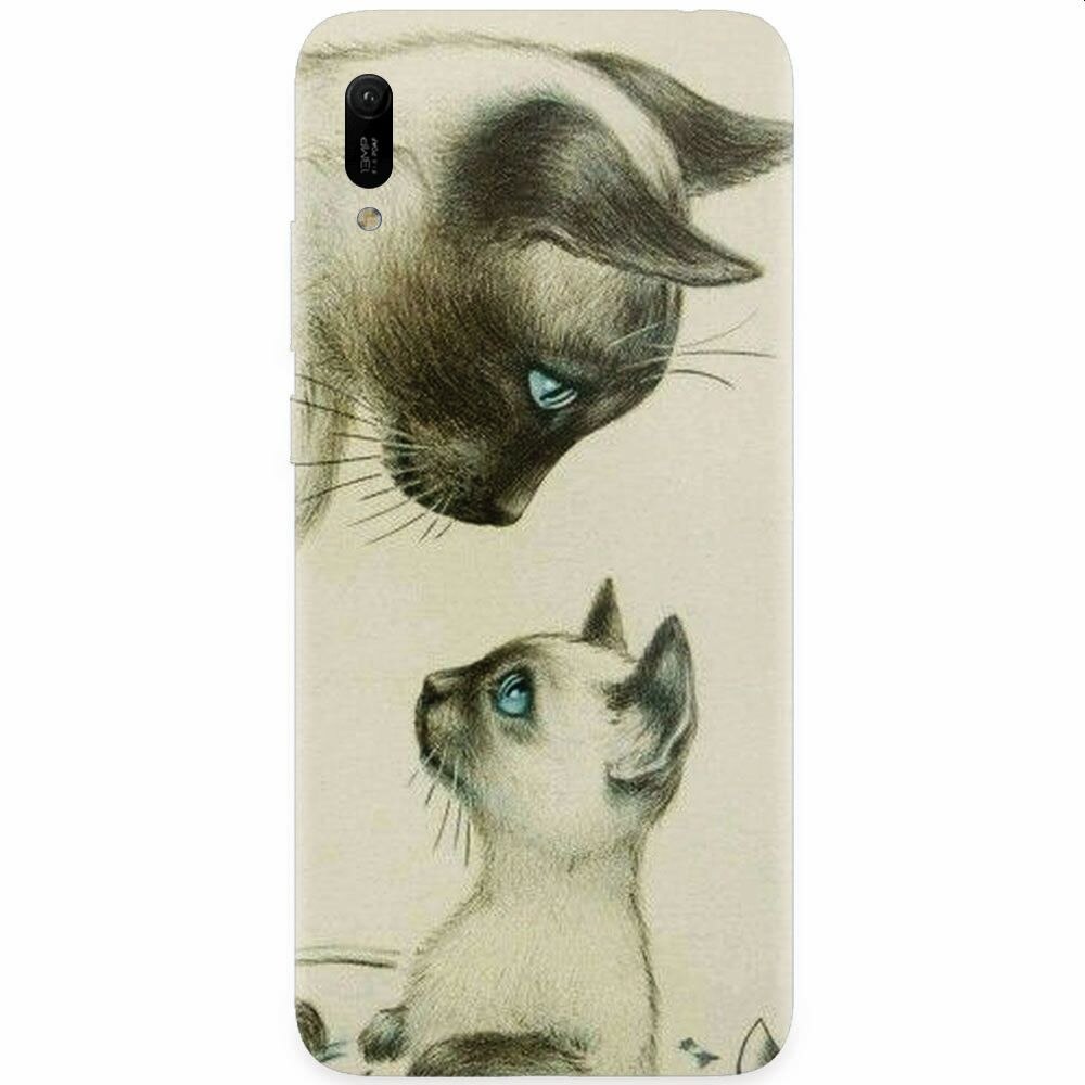 Husa silicon pentru Huawei Y6 2019, Little Cat