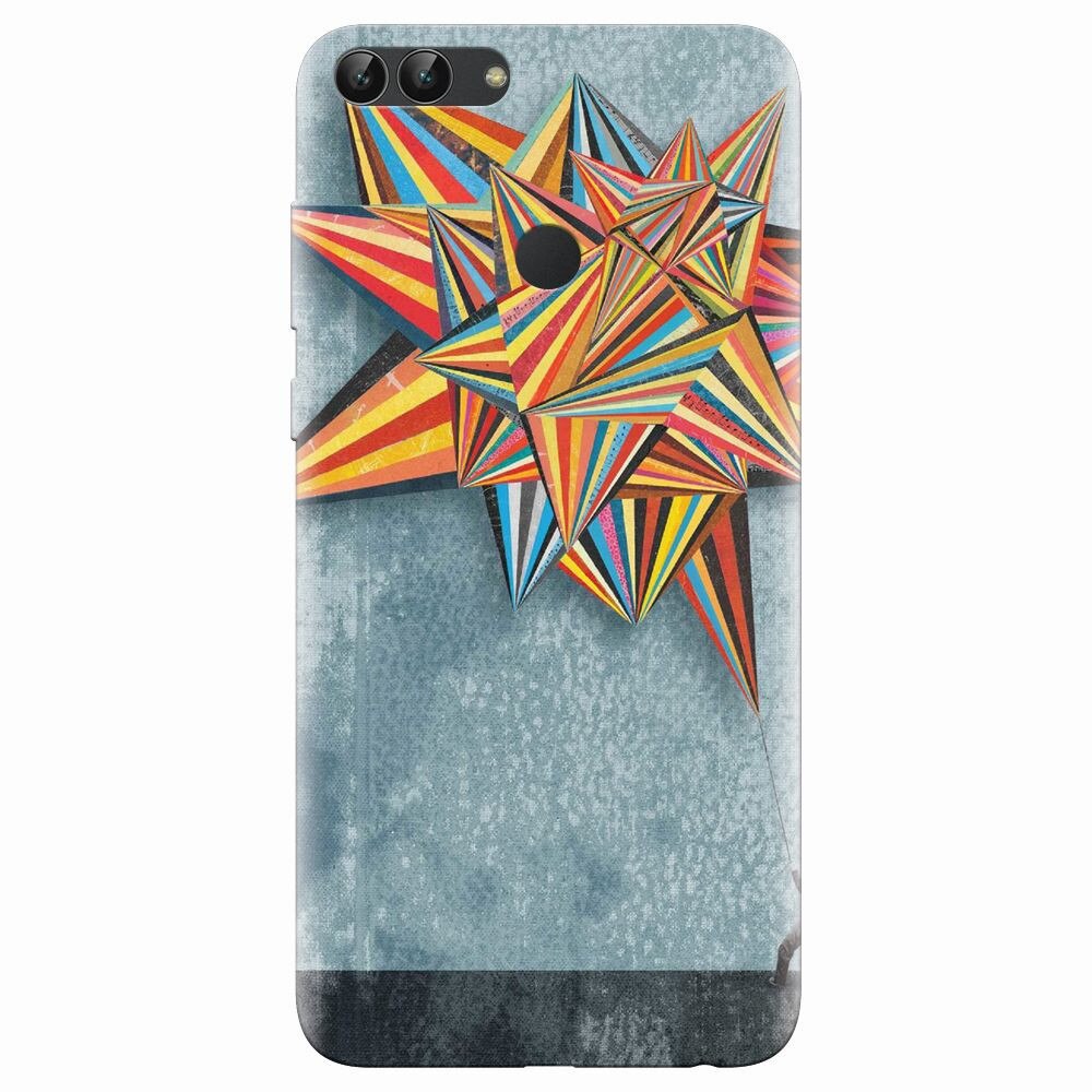Husa silicon pentru Huawei P Smart, Abstract Colorful Balloon Triangles