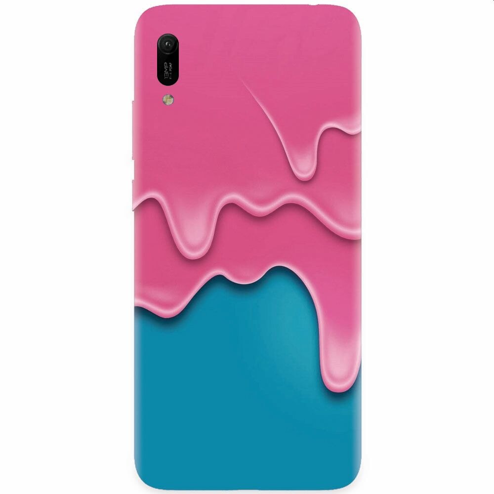 Husa silicon pentru Huawei Y6 2019, Pink Liquid Dripping