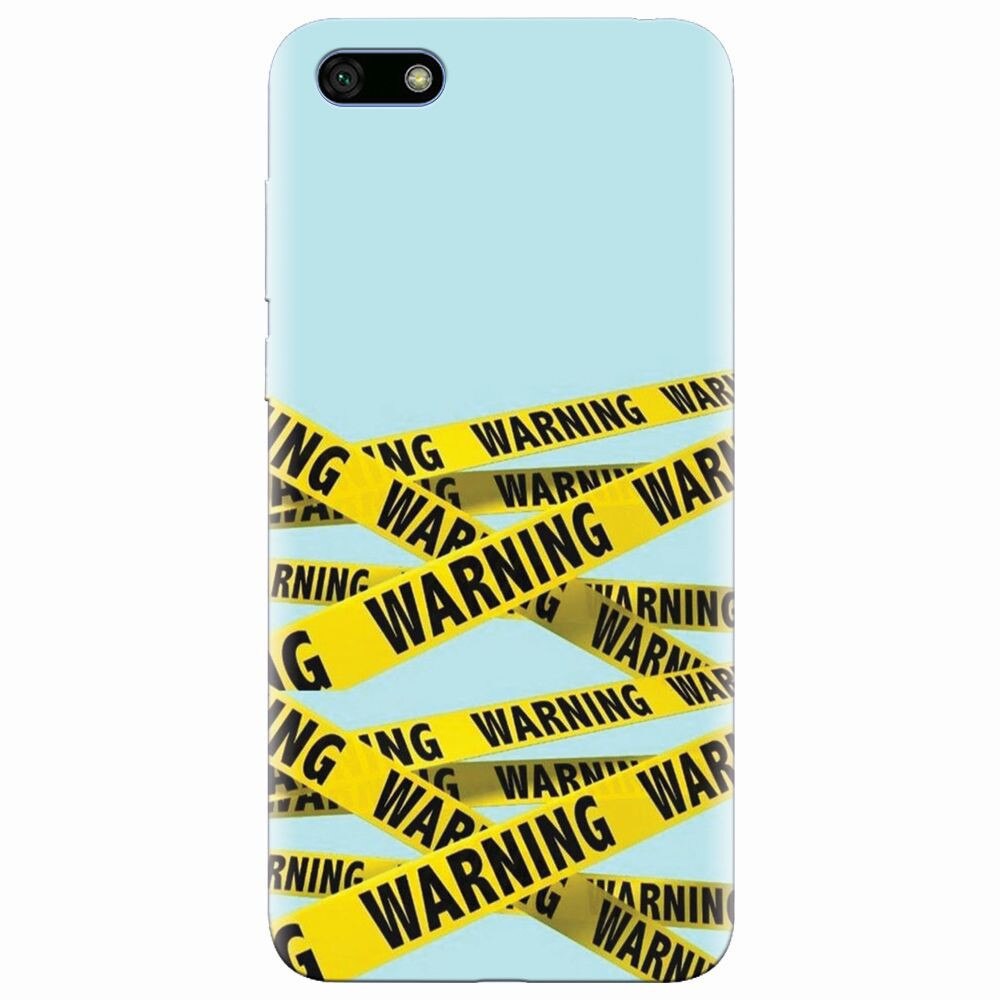 Husa silicon pentru Huawei Y5 2018, Warning