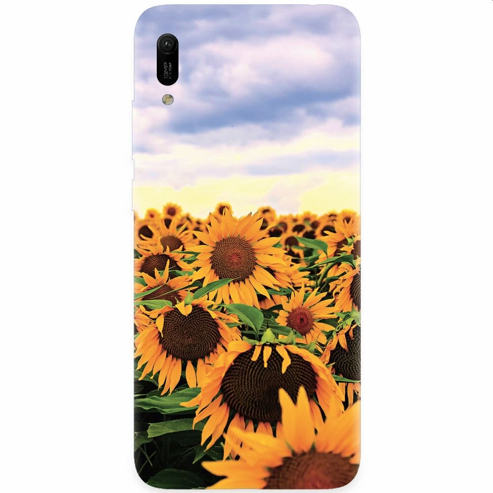Husa silicon pentru Huawei Y6 2019, Sunflowers