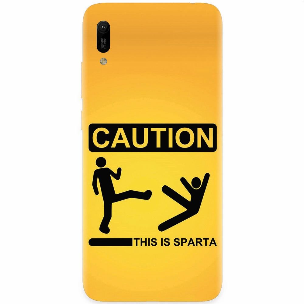 Husa silicon pentru Huawei Y6 2019, This Is Sparta Funny Illustration