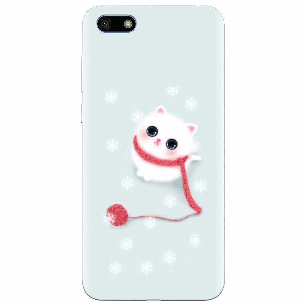 Husa silicon pentru Huawei Y5 2018, Cute Cat