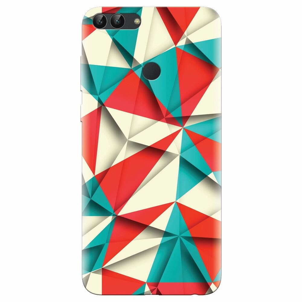 Husa silicon pentru Huawei P Smart, Abstract Vector