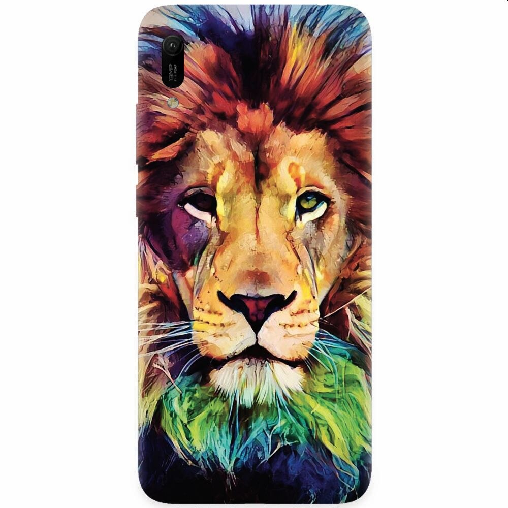 Husa silicon pentru Huawei Y6 2019, Colorfull Lion