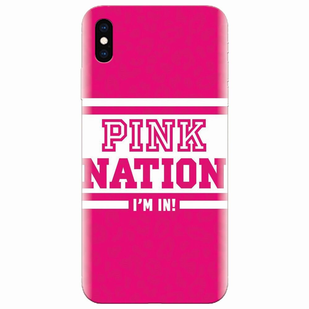 Husa silicon pentru Apple Iphone XS, Pink Nation