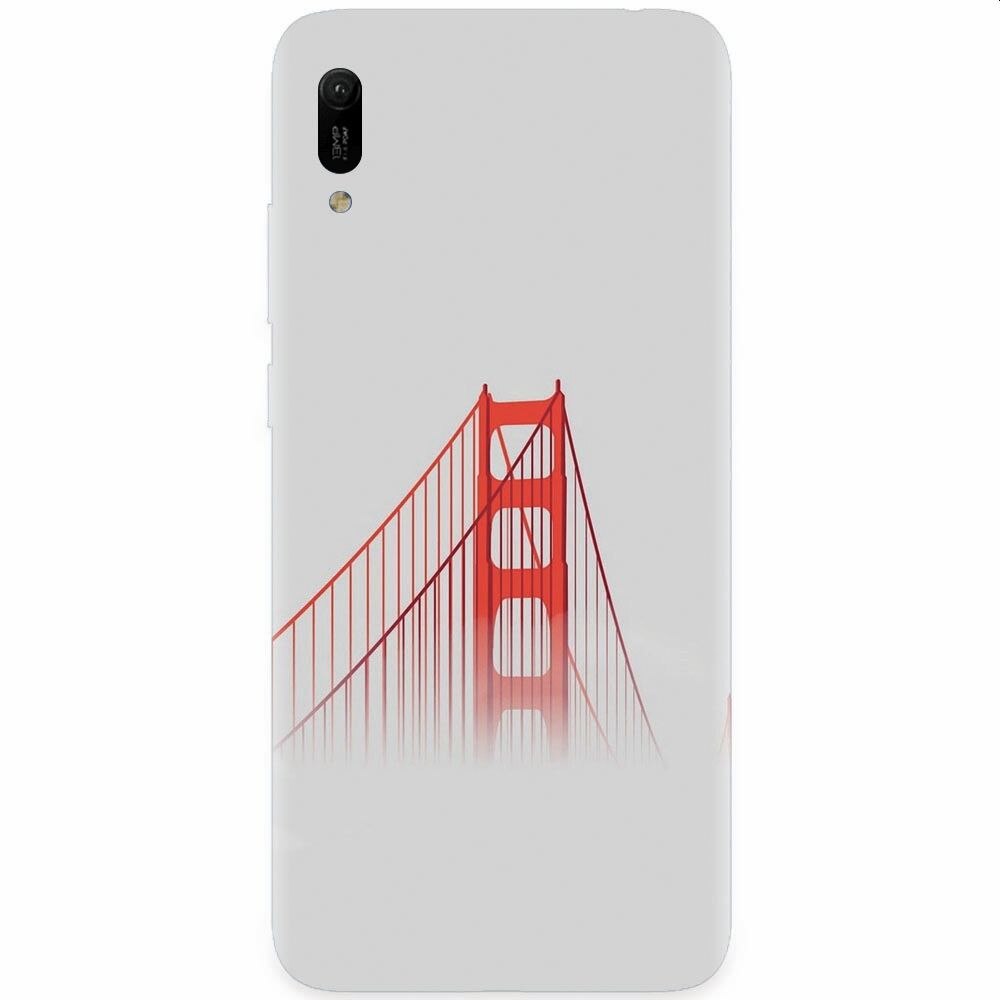 Husa silicon pentru Huawei Y6 2019, Red Bridge In Clouds