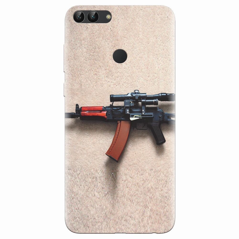 Husa silicon pentru Huawei P Smart, AK Kalashnikov Gun Of Military