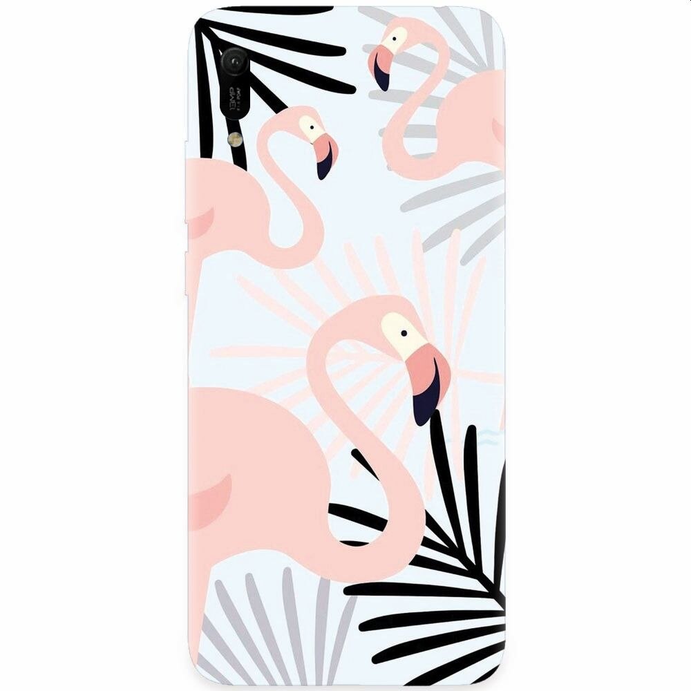 Husa silicon pentru Huawei Y6 2019, Flamingo