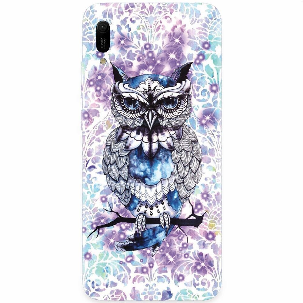 Husa silicon pentru Huawei Y6 2019, Abstract Owl