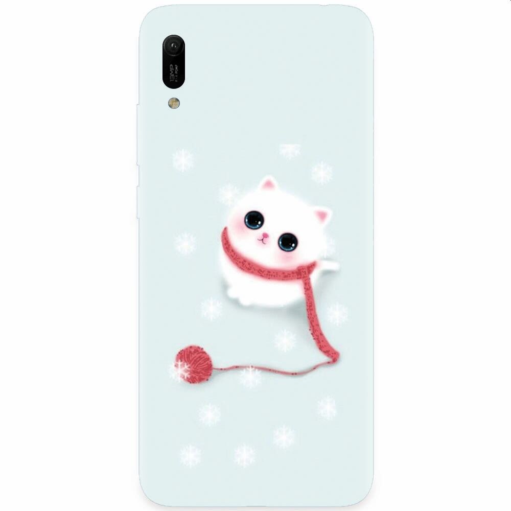 Husa silicon pentru Huawei Y6 2019, Cute Cat