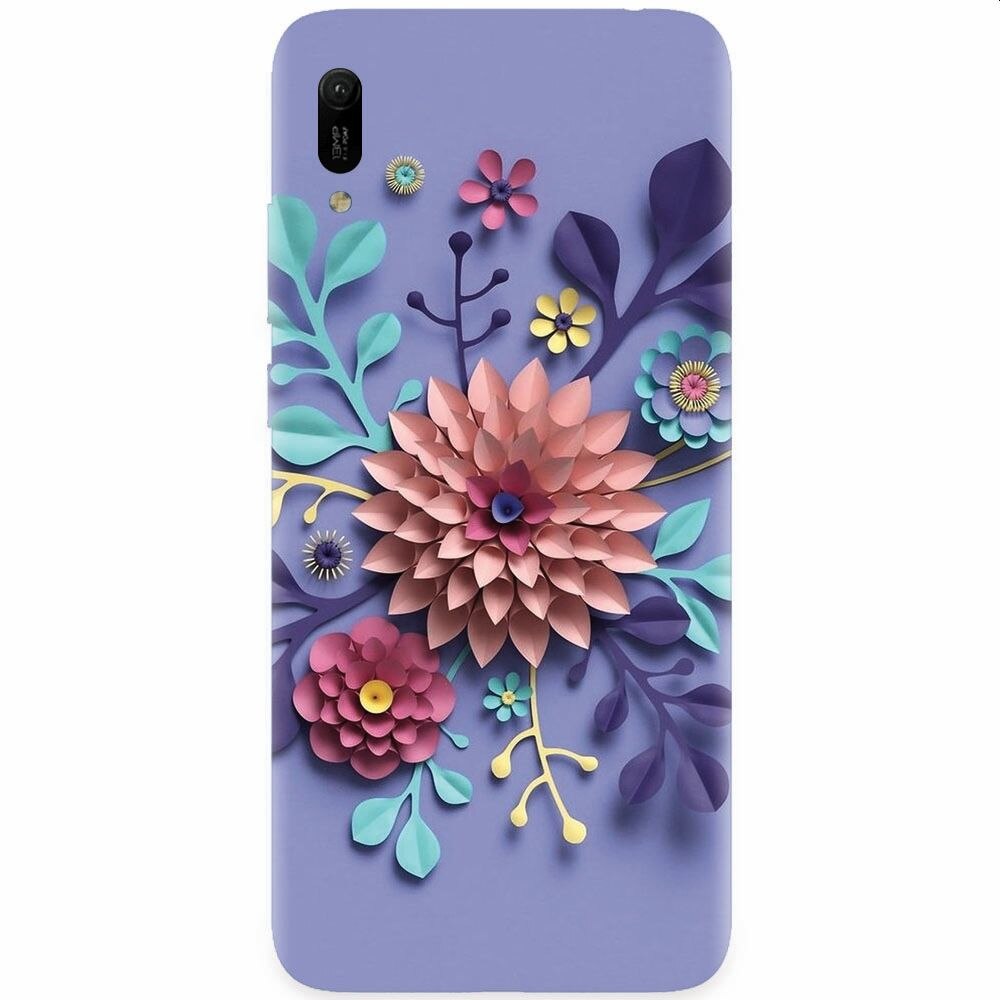 Husa silicon pentru Huawei Y6 2019, Flower Artwork
