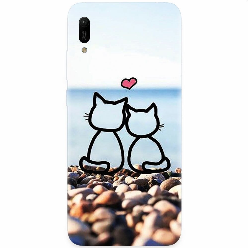 Husa silicon pentru Huawei Y6 2019, In Love Cats