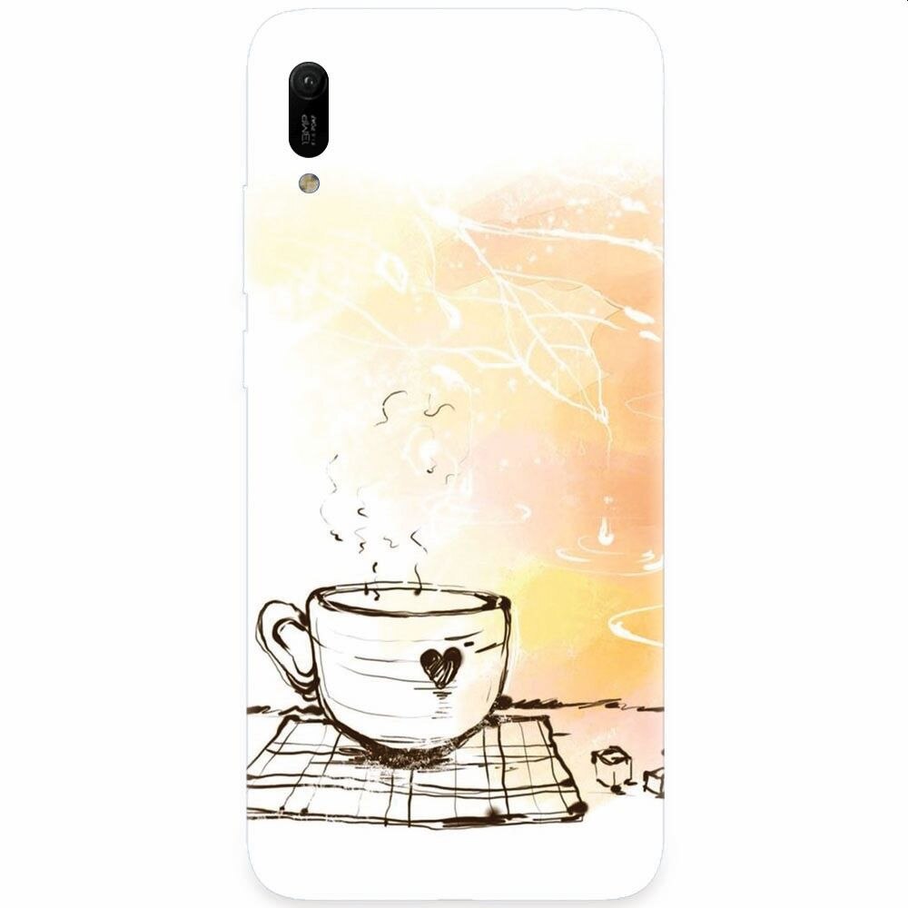 Husa silicon pentru Huawei Y6 2019, Coffe Love