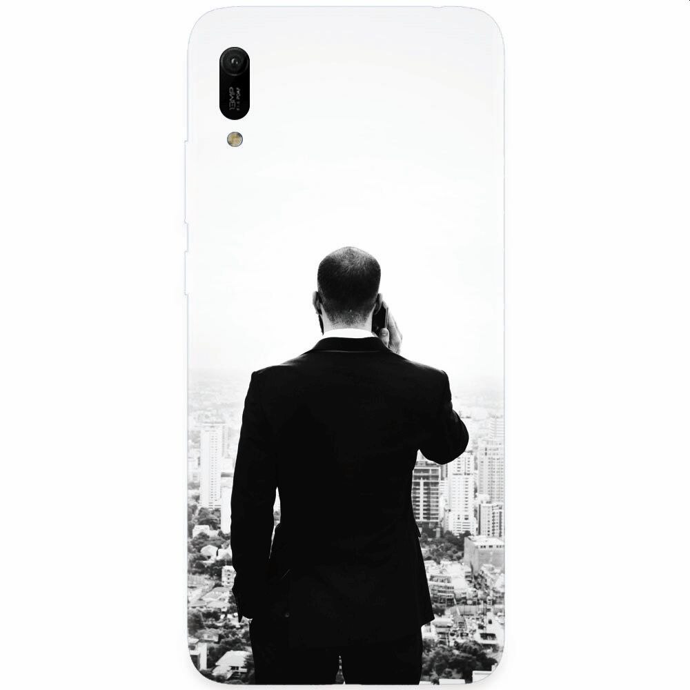 Husa silicon pentru Huawei Y6 2019, Man In Suit