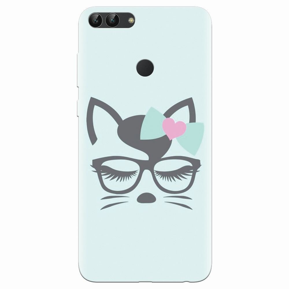 Husa silicon pentru Huawei P Smart, Angel Cat