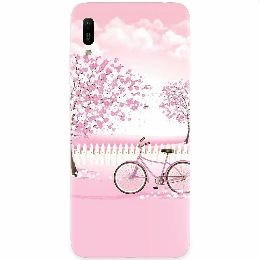 Husa silicon pentru Huawei Y6 2019, Pink Spring