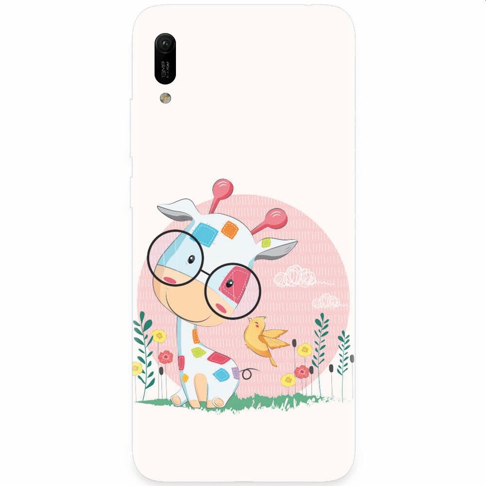 Husa silicon pentru Huawei Y6 2019, Baby Giraffe