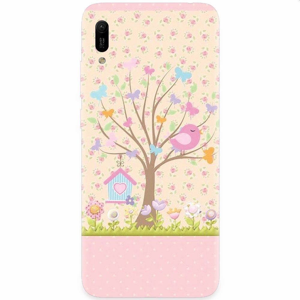 Husa silicon pentru Huawei Y6 2019, Cute Birdhouse