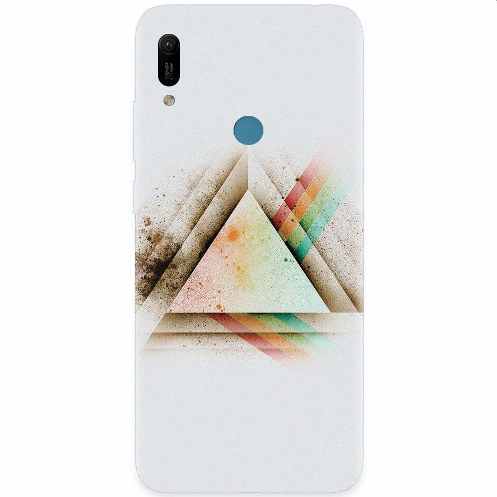 Husa silicon pentru Huawei Y6 Prime 2019, Abstract Grunge Light Triangle