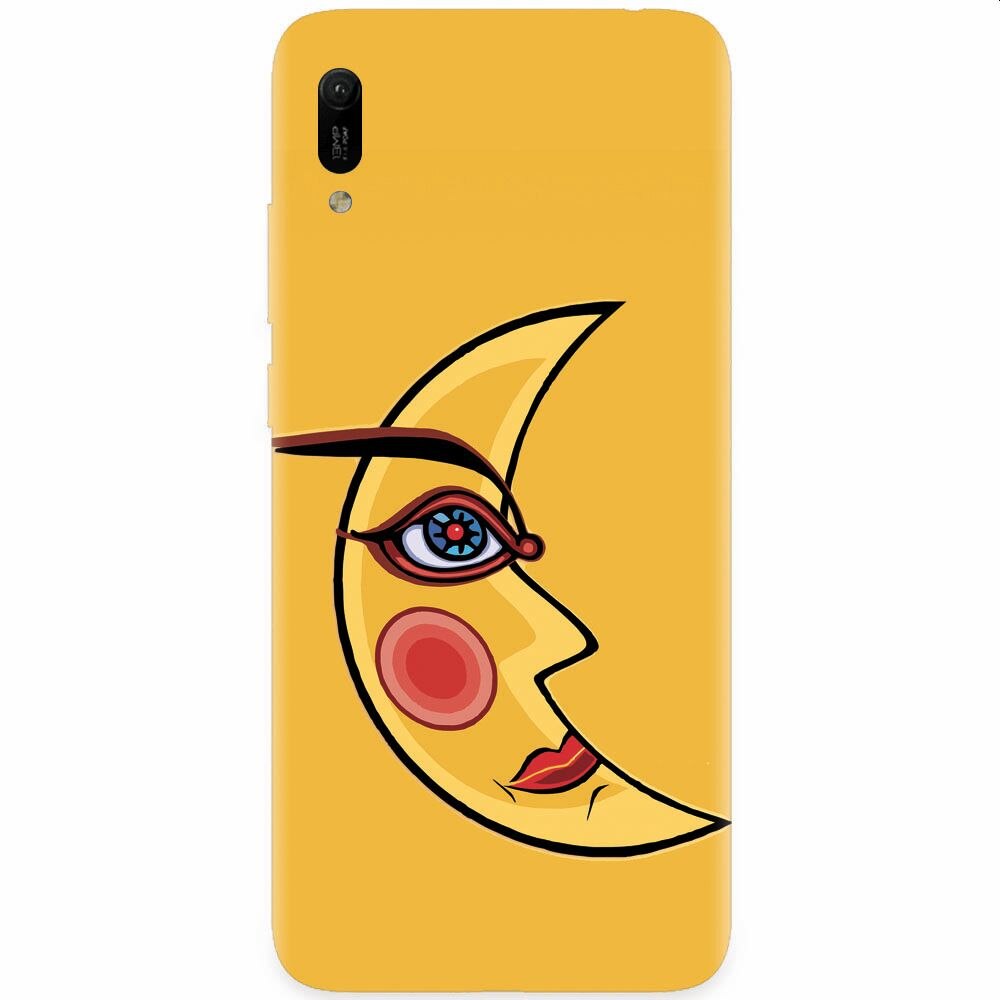 Husa silicon pentru Huawei Y6 2019, Yellow Moon