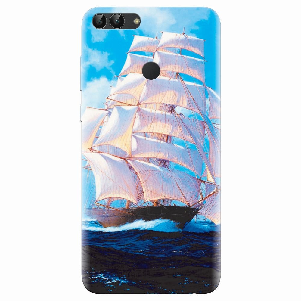 Husa silicon pentru Huawei P Smart, Attractive Art Of Ships