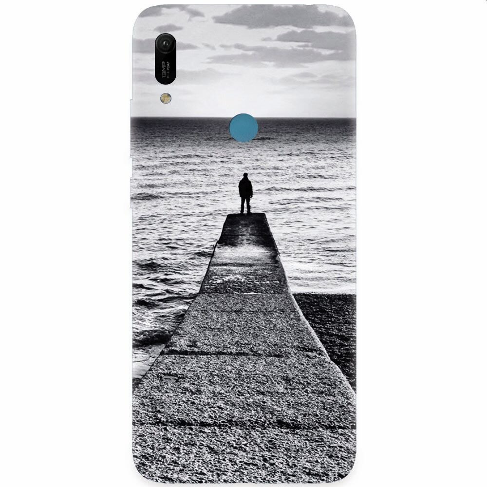 Husa silicon pentru Huawei Y6 Prime 2019, Abstract Dock Man Grey