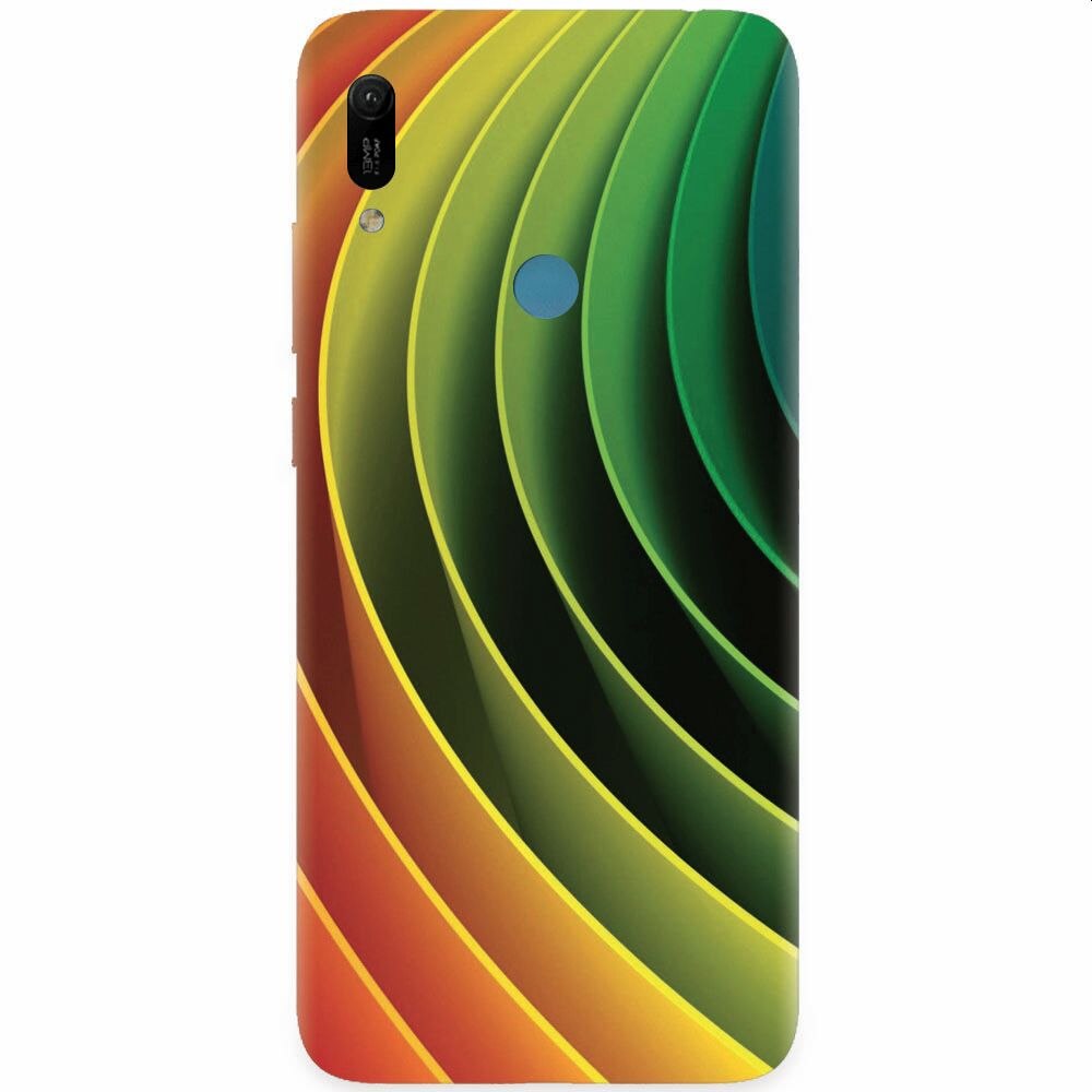 Husa silicon pentru Huawei Y6 Prime 2019, 3D Multicolor Abstract Lines