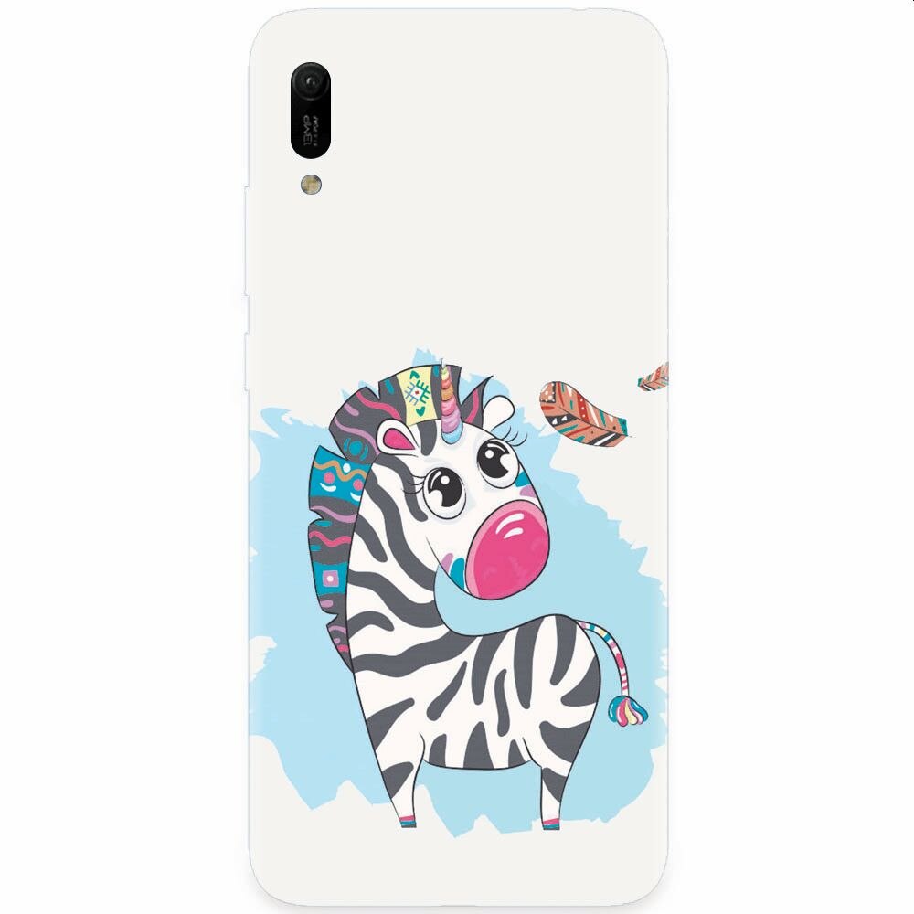 Husa silicon pentru Huawei Y6 2019, Zebra