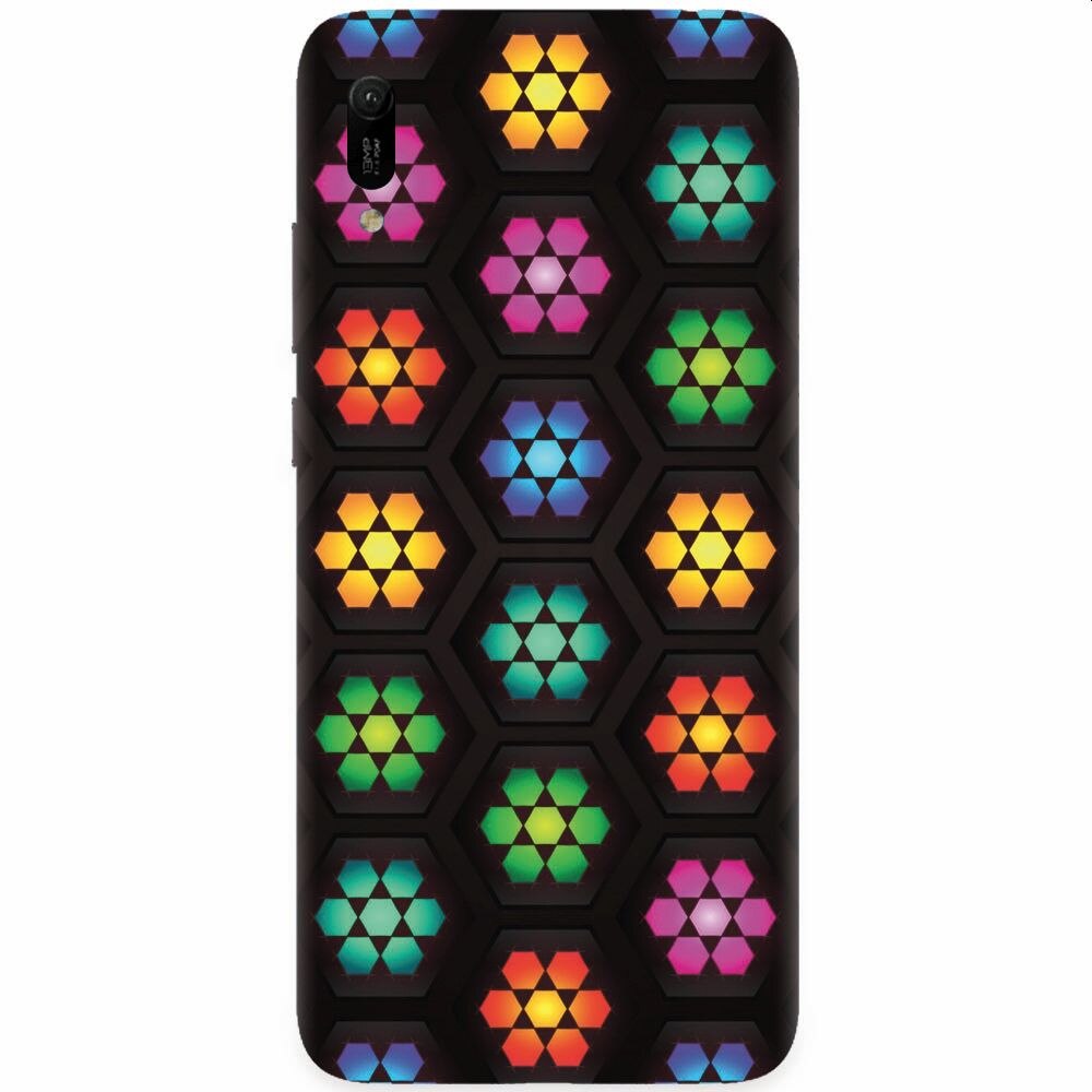 Husa silicon pentru Huawei Y6 2019, Kaleidoscope Mosaic Patterns