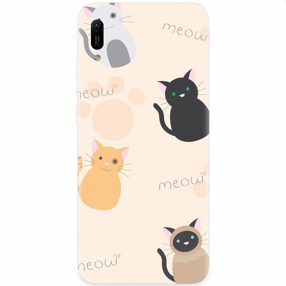 Husa silicon pentru Huawei Y6 2019, Meow