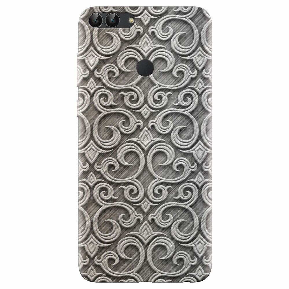 Husa silicon pentru Huawei P Smart, Baroque Silver Pattern