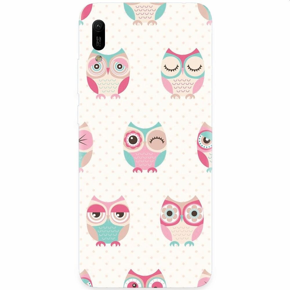 Husa silicon pentru Huawei Y6 2019, Owl Pattern