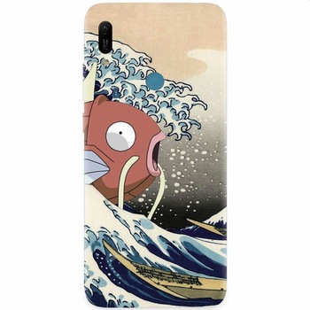 Husa silicon pentru Huawei Y6 Prime 2019, Great Wave Fish Husa silicon pentru Huawei Y6 Prime 2019, Great Wave Fish