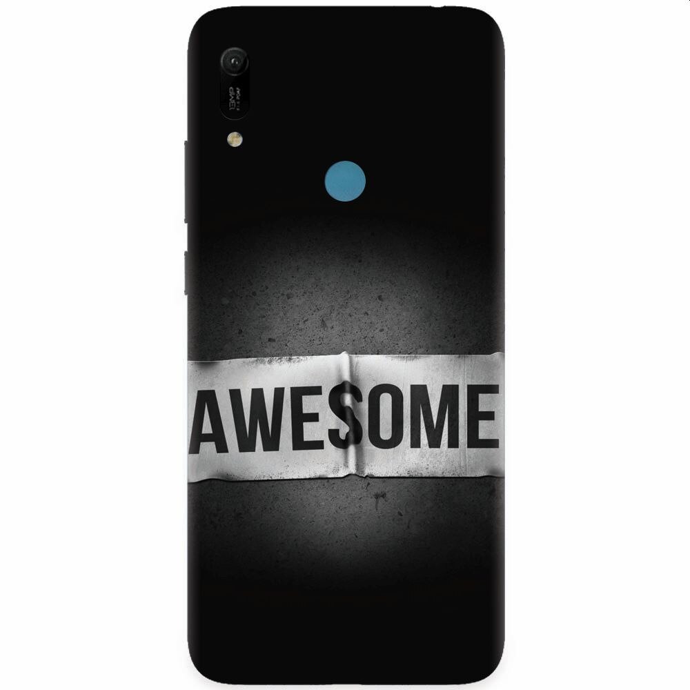 Husa silicon pentru Huawei Y6 Prime 2019, Awesome Label Dark