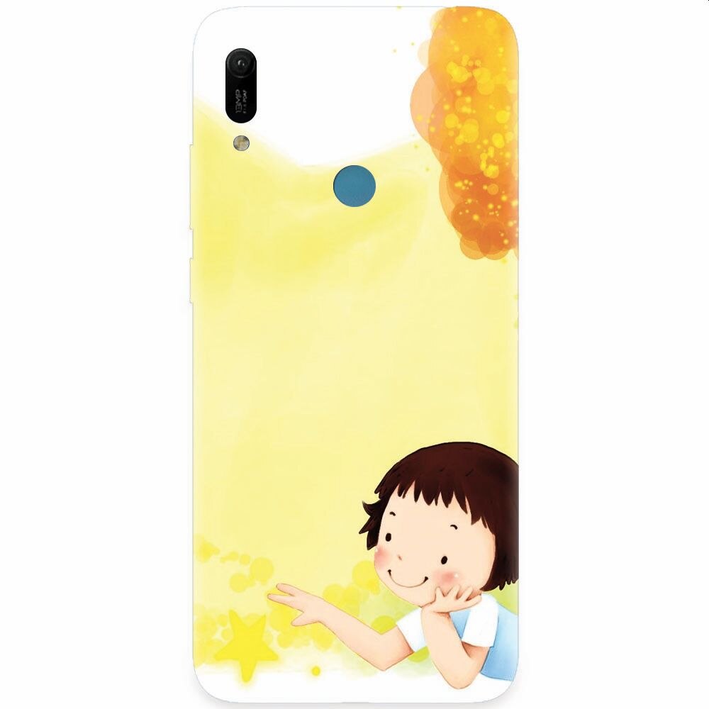 Husa silicon pentru Huawei Y6 Prime 2019, Child Autumn Paint Hd