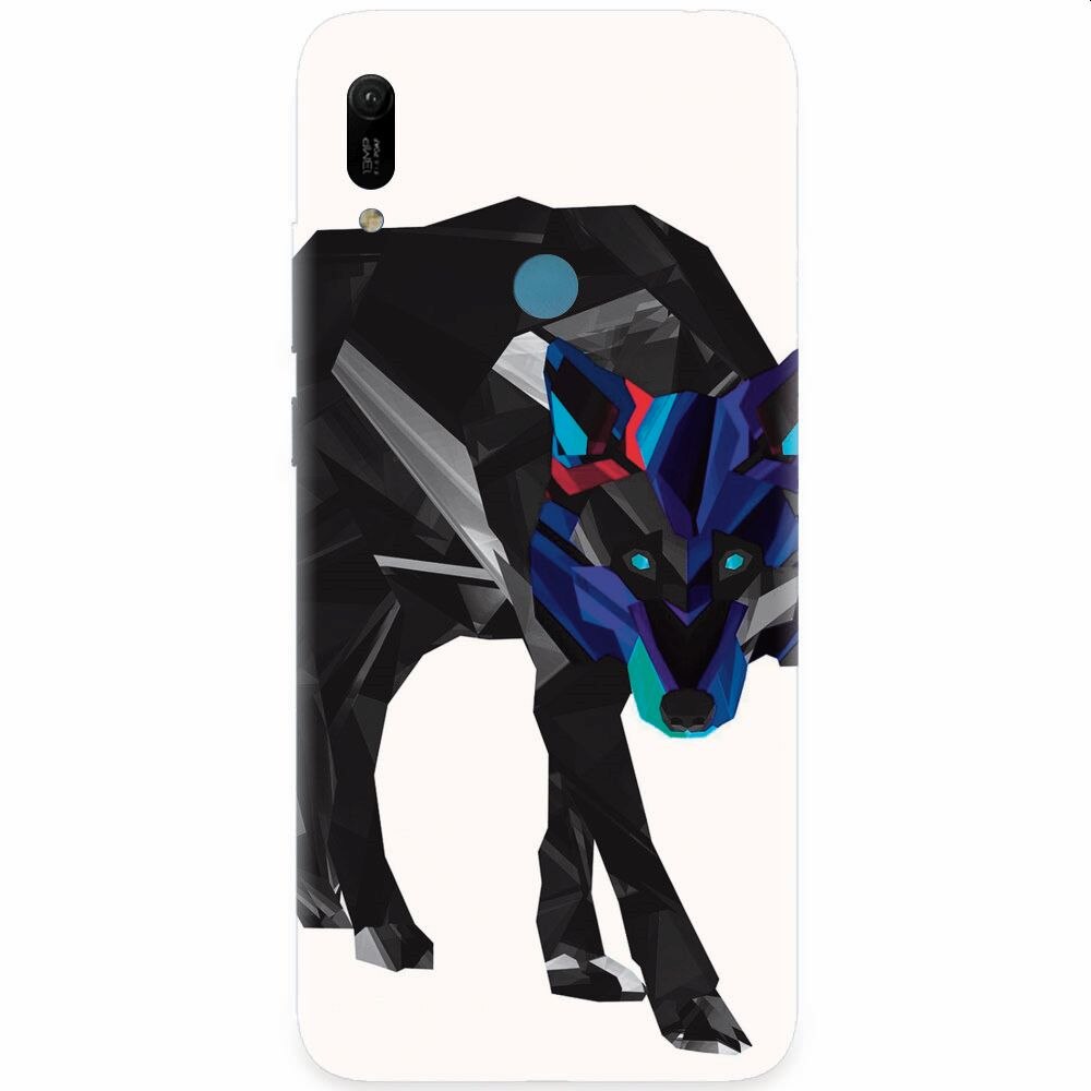 Husa silicon pentru Huawei Y6 Prime 2019, Abstract Wolf
