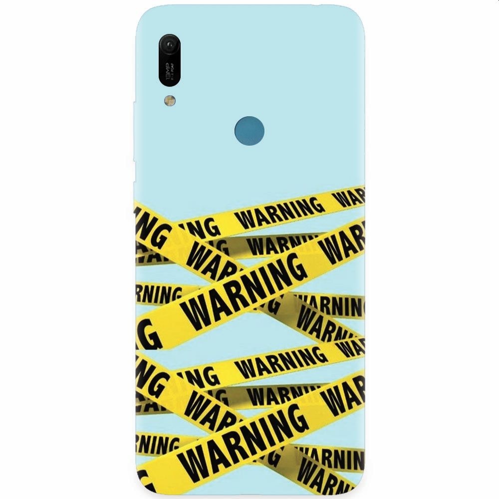 Husa silicon pentru Huawei Y6 Prime 2019, Warning