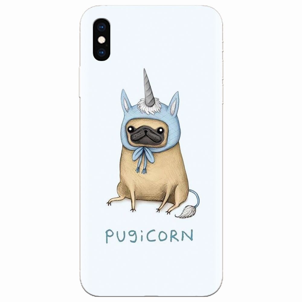 Husa silicon pentru Apple Iphone XS Max, Pugicorn