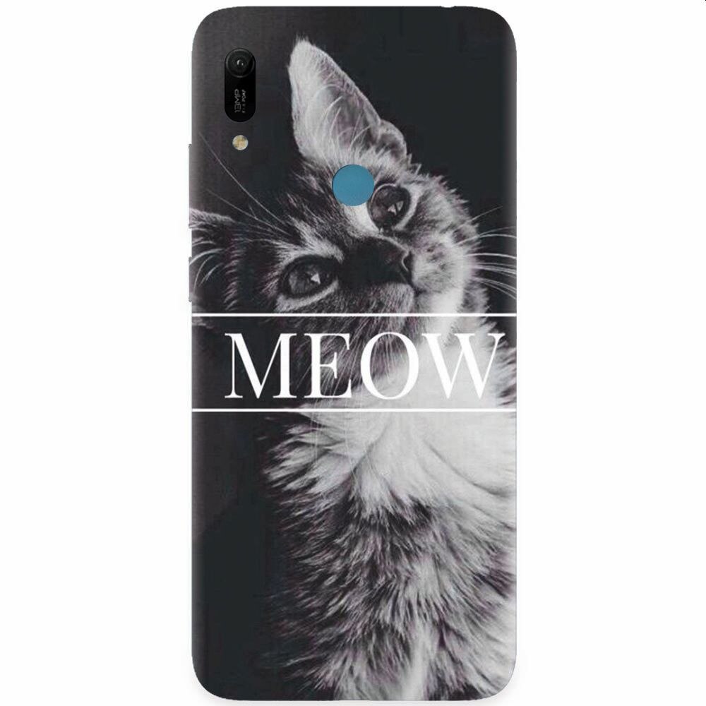 Husa silicon pentru Huawei Y6 Prime 2019, Meow Cute Cat