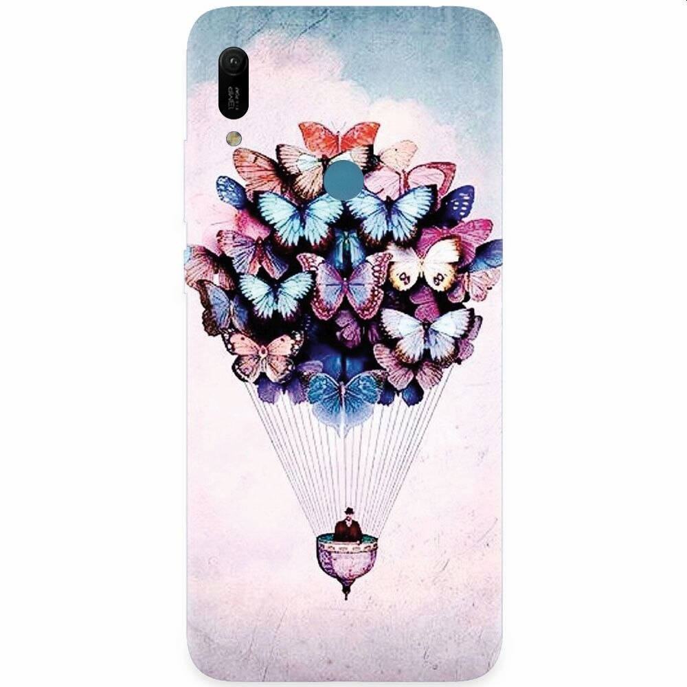 Husa silicon pentru Huawei Y6 Prime 2019, Butterfly Baloon