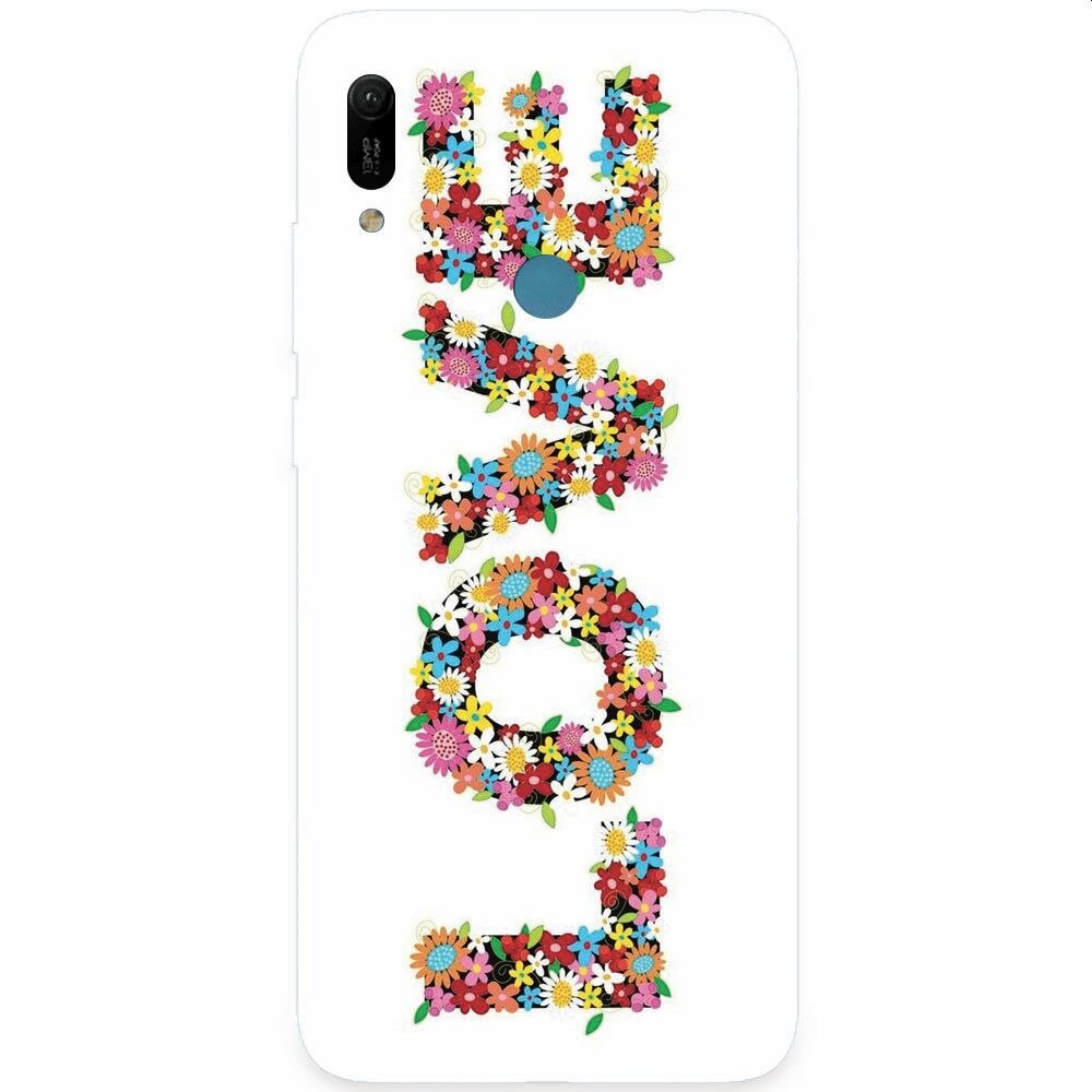 Husa silicon pentru Huawei Y6 Prime 2019, Love Made By Flowers