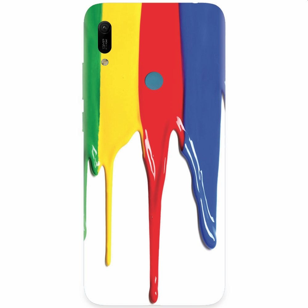 Husa silicon pentru Huawei Y6 Prime 2019, Dripping Colorful Paint