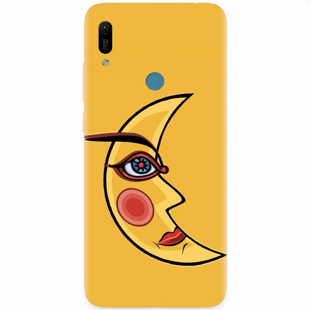 Husa silicon pentru Huawei Y6 Prime 2019, Yellow Moon