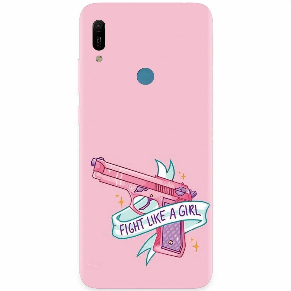 Husa silicon pentru Huawei Y6 Prime 2019, Fight Like A Girl