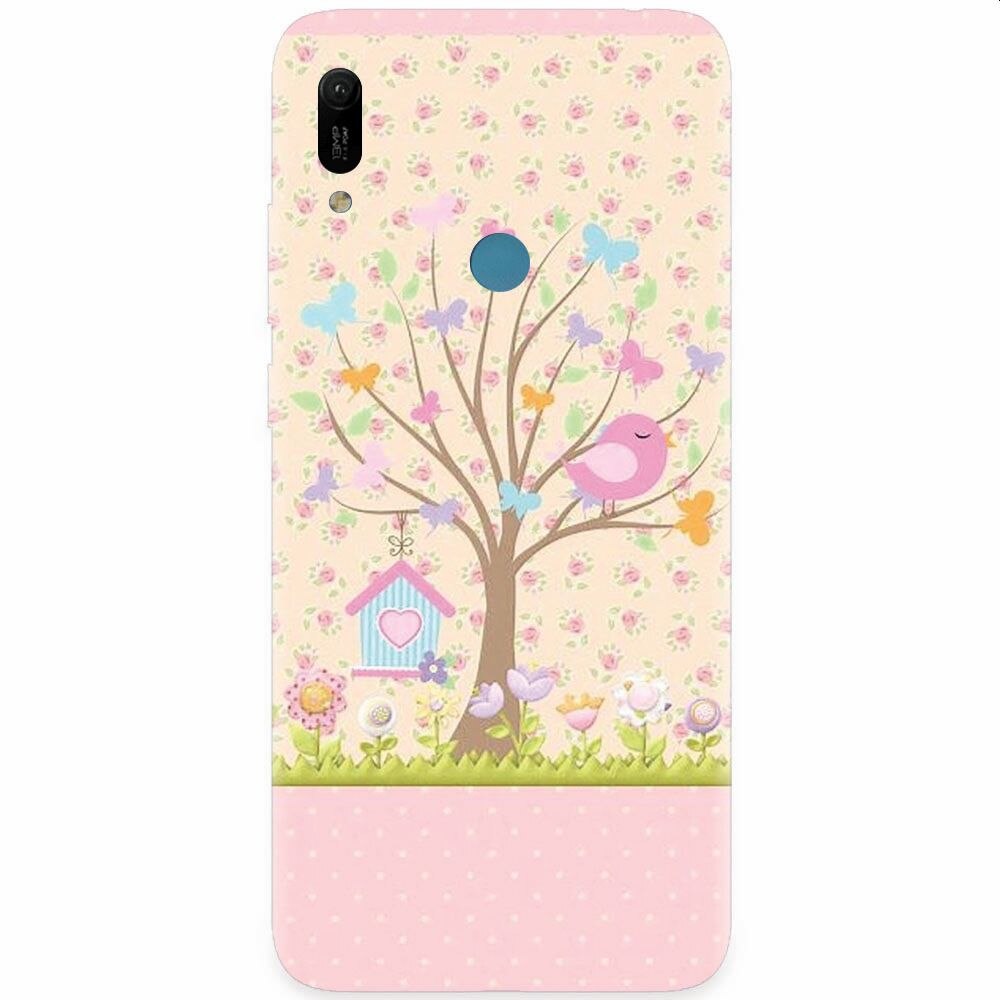 Husa silicon pentru Huawei Y6 Prime 2019, Cute Birdhouse