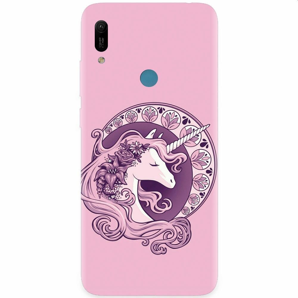 Husa silicon pentru Huawei Y6 Prime 2019, Purple Unicorn