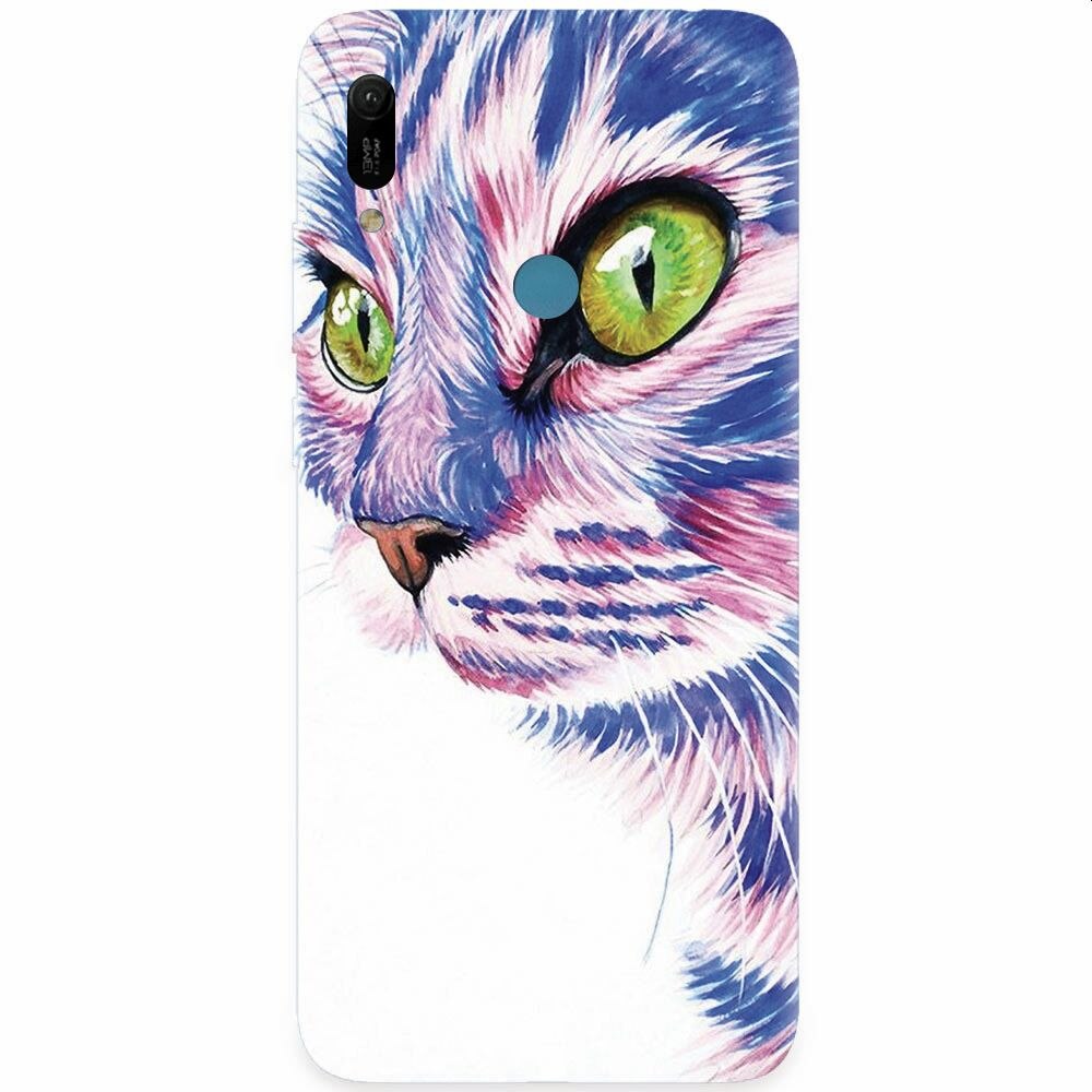 Husa silicon pentru Huawei Y6 Prime 2019, Colorfull Cat